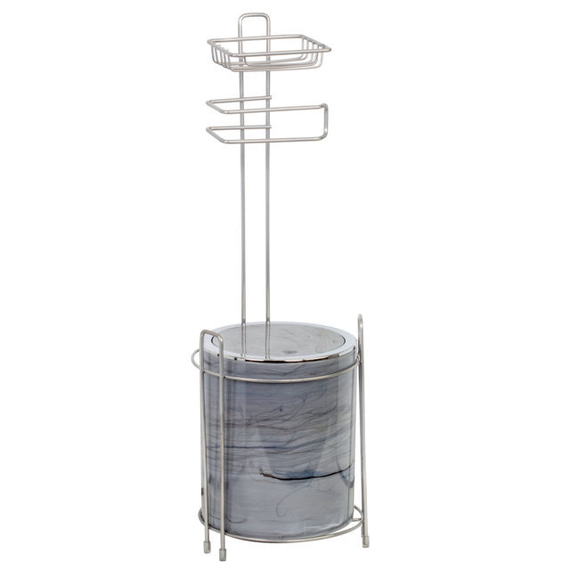 Herzberg HG-KB755: Supporto WC con pattumiera e porta carta igienica